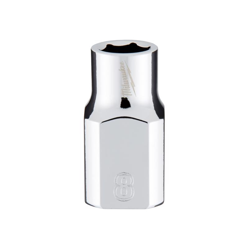 Milwaukee 8 mm X 3/8 in. drive Metric 6 Point Standard Socket 1 pc