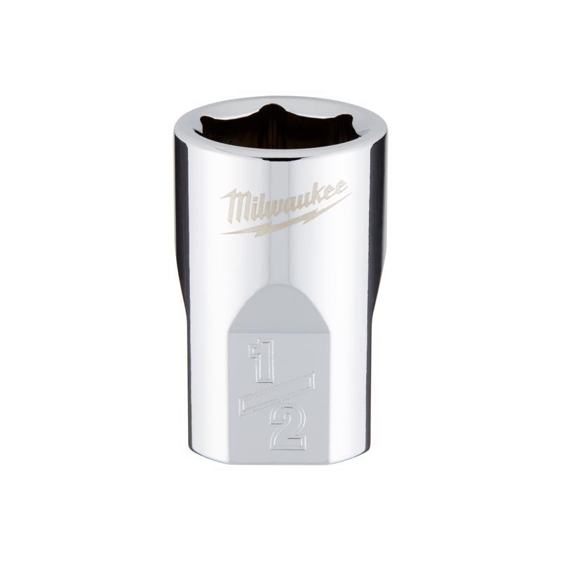 Milwaukee 1/2 in. X 3/8 in. drive SAE 6 Point Standard Socket 1 pc