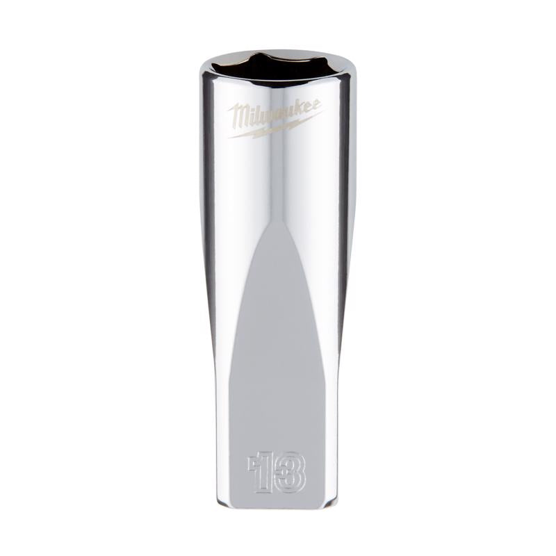 Milwaukee 13 mm X 1/4 in. drive Metric 6 Point Standard Deep Socket 1 pc