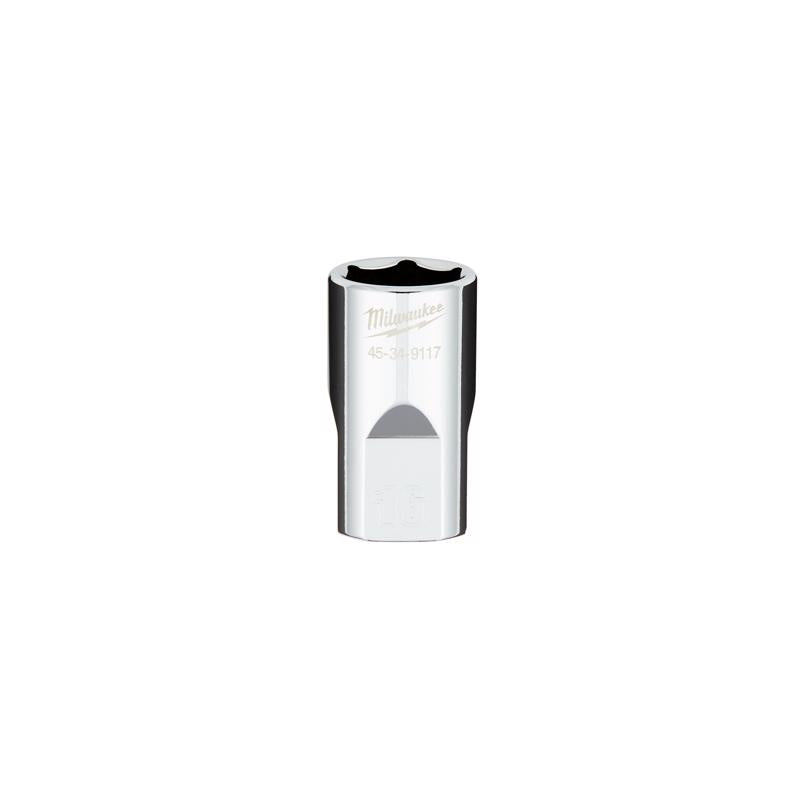 Milwaukee 16 mm X 1/2 in. drive Metric 6 Point Standard Socket 1 pc