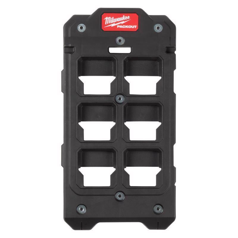 Milwaukee PACKOUT SHOP STORAGE Garage Organizer Compact Wall Mounted Plate Black/Red
