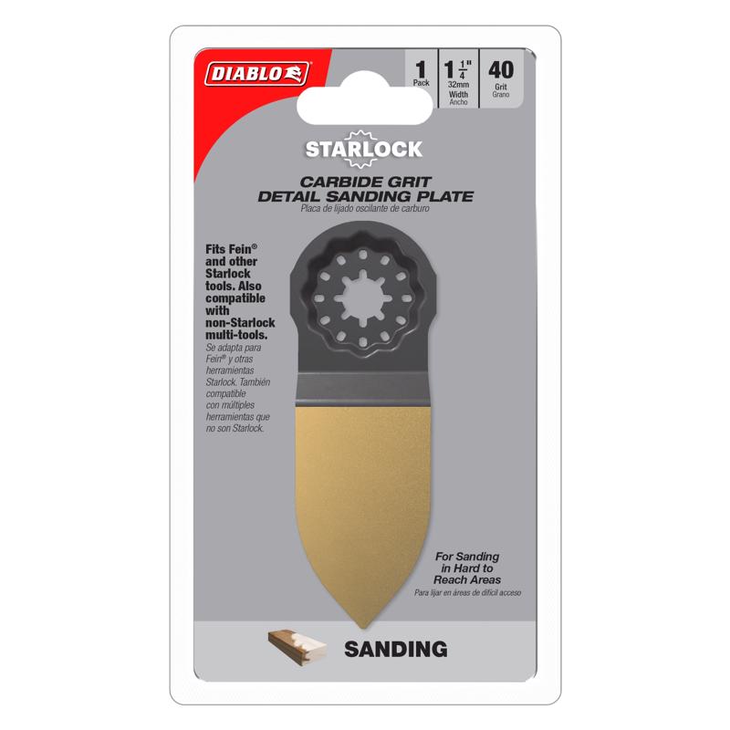 Diablo Starlock 1-1/4 in. W Carbide Grit Oscillating Sanding Plate 1 pk