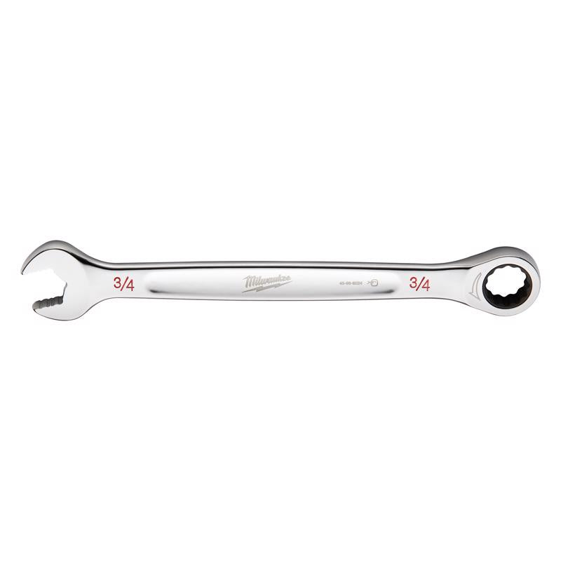 Milwaukee 3/4 in. X 3/4 in. 12 Point SAE Ratcheting Combination Wrench 10.14 in. L 1 pc