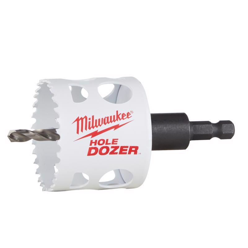 Milwaukee Hole Dozer 2-1/4 in. Bi-Metal Hole Saw with Arbor and Pilot Bit 1 pk