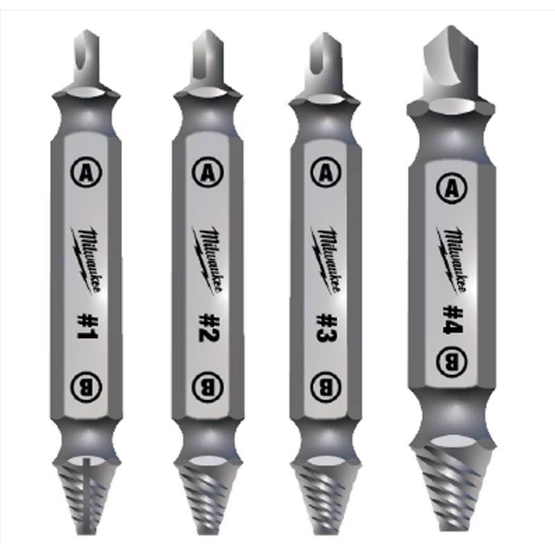 Milwaukee Steel Screw Extractor Set 4 pc
