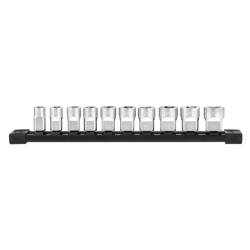 Milwaukee 3/8 in. drive Metric 6 Point Socket Set 10 pc