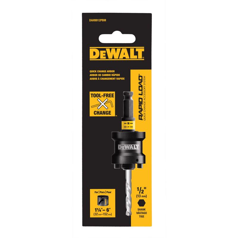 DeWalt Rapid Load 1-1/4 - 6 in. Universal Hole Saw Arbor 1 pc