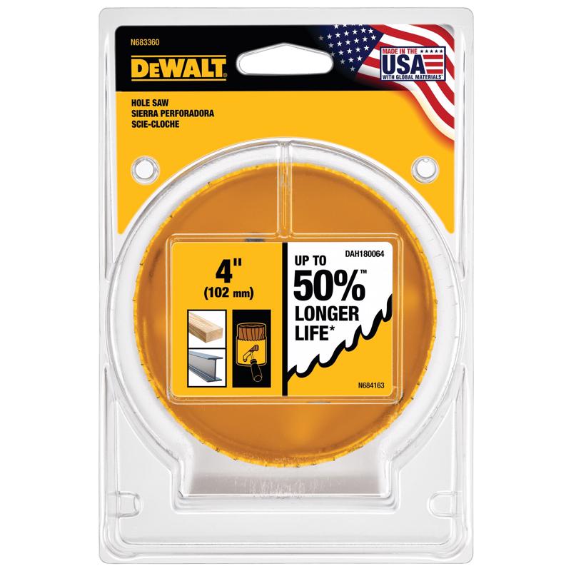 DeWalt 4 in. Bi-Metal Hole Saw 1 pk