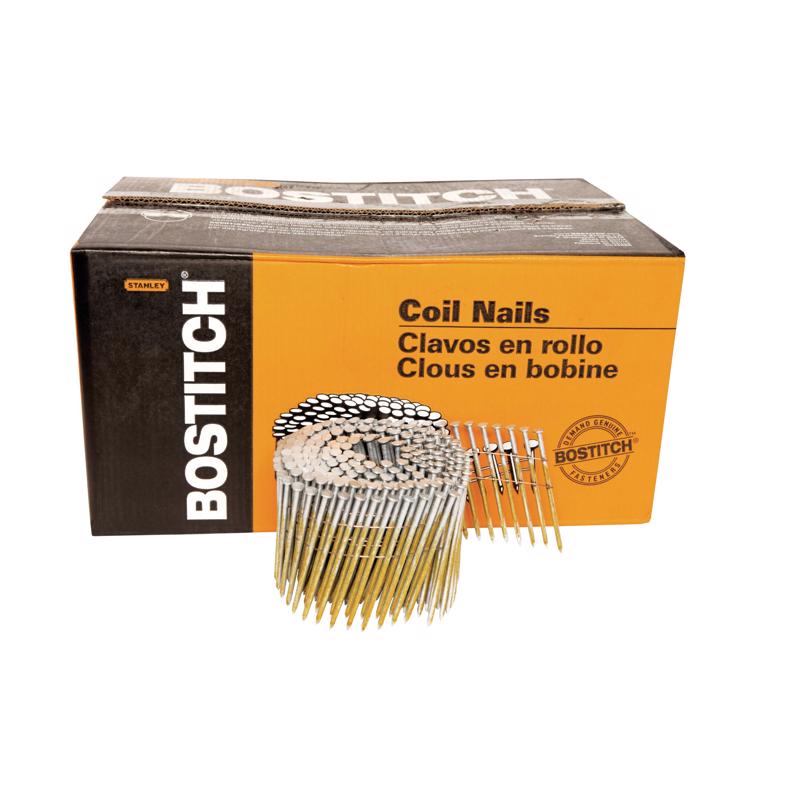 Bostitch 3-1/4 in. L Wire Coil Hot-Dip Galvanized Framing Nails 15 deg 2700 pk