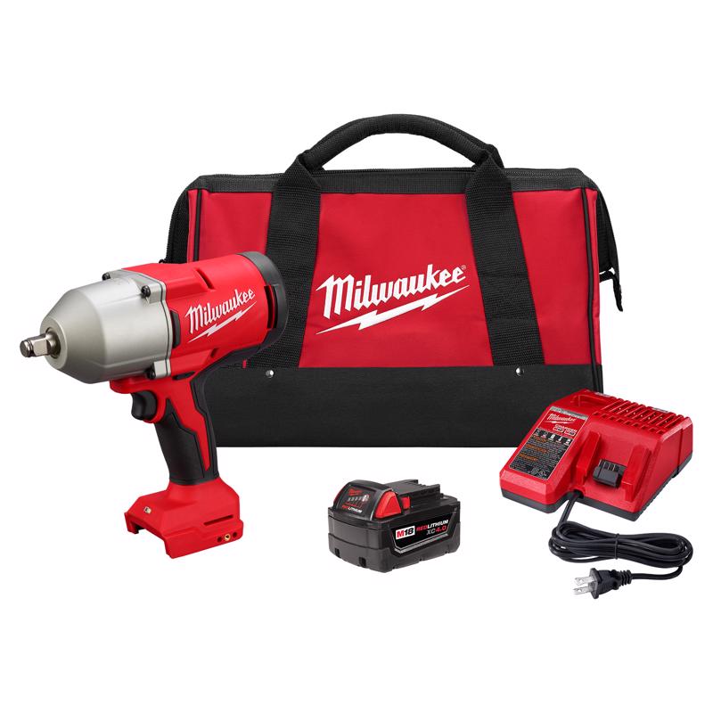 Milwaukee M18 1/2 in. Cordless Brushless High Torque Impact Wrench Kit (Battery & Charger)