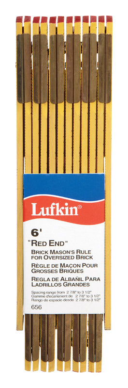 Lufkin 72 in. L X 5/8 in. W Wood Brick Mason Folding Rule SAE