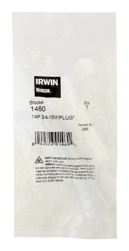 Irwin Hanson High Carbon Steel SAE Fraction Tap 3/4-16 in. 1 pc