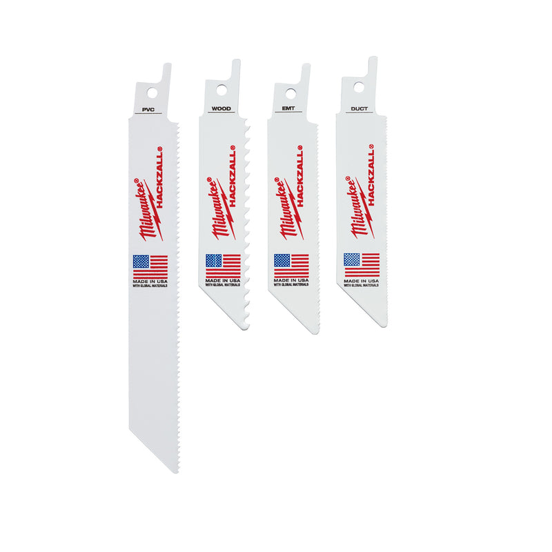 Milwaukee M12 6 in. Bi-Metal HACKZALL Reciprocating Saw Blade Set Multi TPI 10 pk