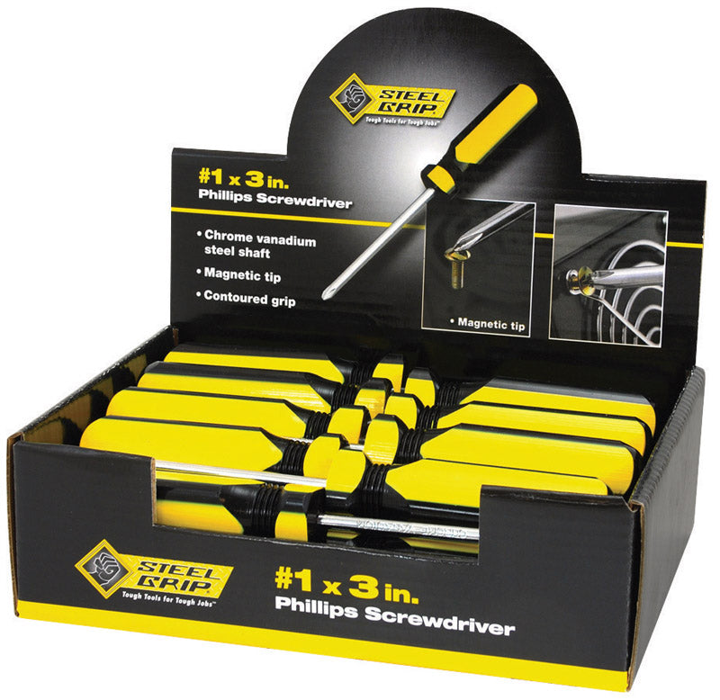 Steel Grip #1 X 3 in. L Phillips Screwdriver 1 pc