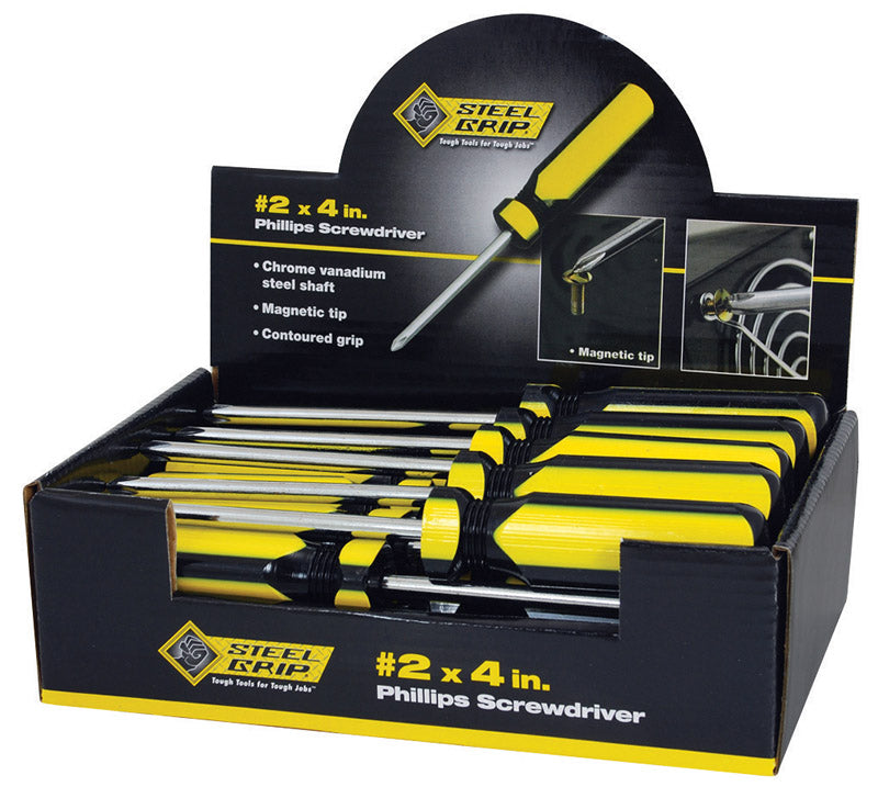 Steel Grip #2 X 4 in. L Phillips Screwdriver 1 pc