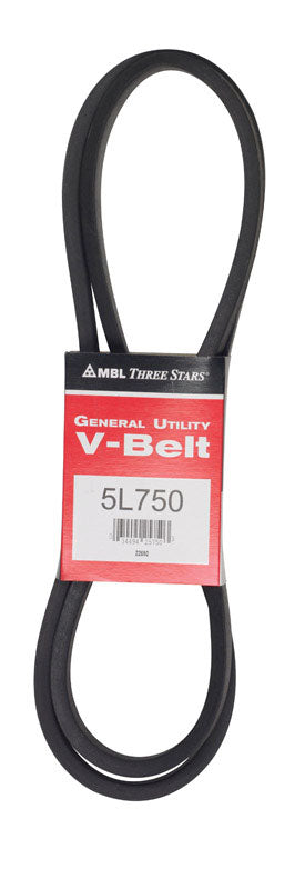 Mitsuboshi FHP 5L750 Standard General Utility V-Belt 0.63 in. W X 75 in. L For Fractional Horsepower