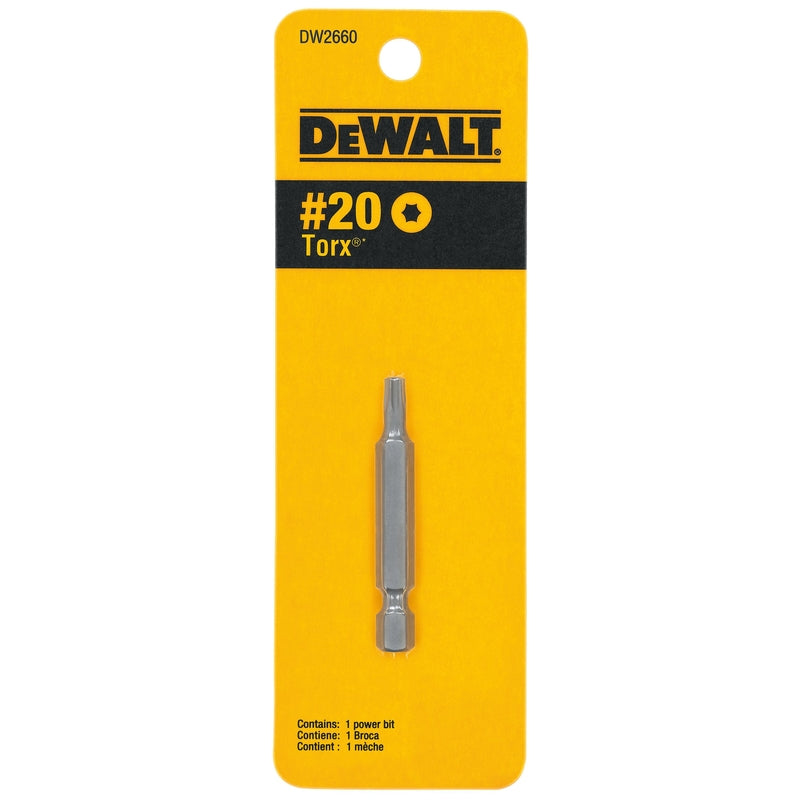 DeWalt Torx Star #20 X 2 in. L Power Bit Heat-Treated Steel 1 pc