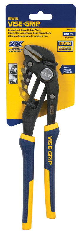 Irwin Vise-Grip 10 in. Nickel Chrome Steel Smooth Jaw Tongue and Groove Pliers