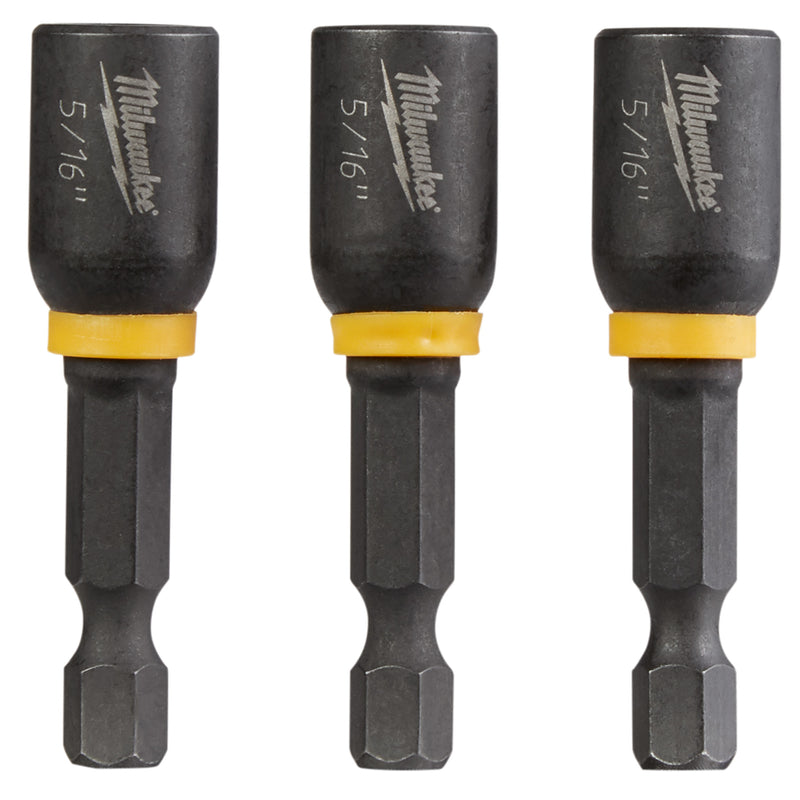 Milwaukee Shockwave 5/16 in. X 1-7/8 in. L Steel Nut Driver 3 pc