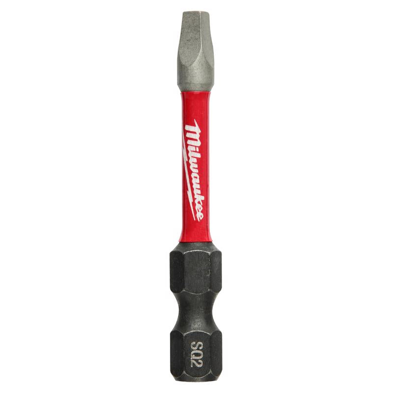 Milwaukee Shockwave Square #2 X 2 in. L Screwdriver Bit Steel 5 pk