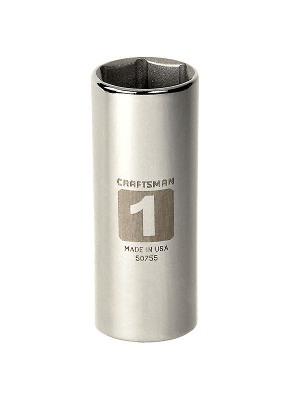Craftsman 1 in. X 1/2 in. drive SAE 6 Point Deep Socket 1 pc