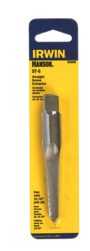 Irwin Hanson 15/32 in. X 15/32 in. D Carbon Steel Straight Screw Extractor 7 in. 1 pc