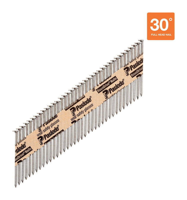 Paslode RounDrive 2-3/8 in. L X 16 Ga. Straight Strip Brite Framing Nails 30 deg 2000 pk