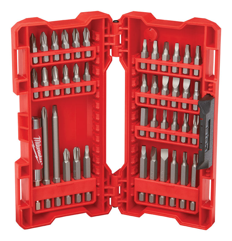 Milwaukee Shockwave Assorted 0.25 in. L Screwdriver Bit Set S2 Tool Steel 42 pc