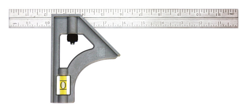 Johnson Structo-Cast 12 in. L X 4-7/8 in. H Steel Combination Square