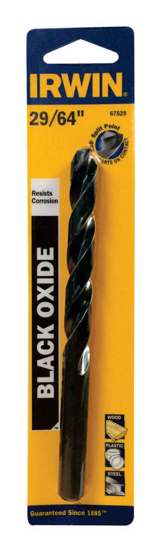 Irwin 29/64 in. X 5-5/8 in. L High Speed Steel Drill Bit Straight Shank 1 pc