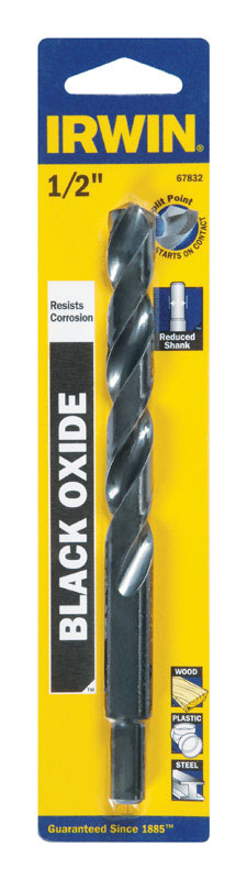Irwin 1/2 in. X 6 in. L High Speed Steel Drill Bit Straight Shank 1 pc