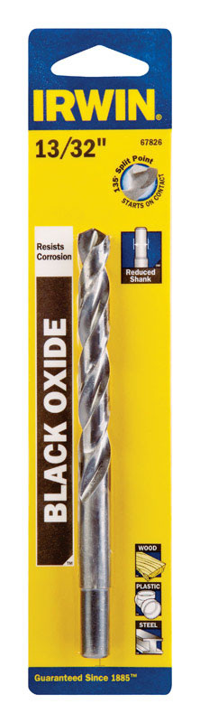 Irwin 13/32 in. X 5-1/4 in. L High Speed Steel Drill Bit Straight Shank 1 pc