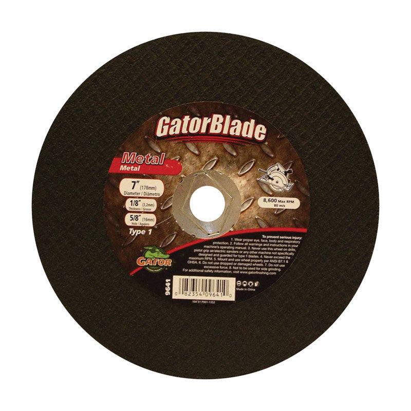 Gator 7 in. D X 5/8 in. Aluminum Oxide Metal Cut-Off Blade 1 pc