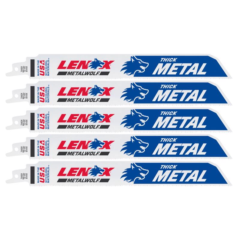 LENOX METALWOLF 9 in. Bi-Metal WAVE EDGE Reciprocating Saw Blade 14 TPI 5 pk