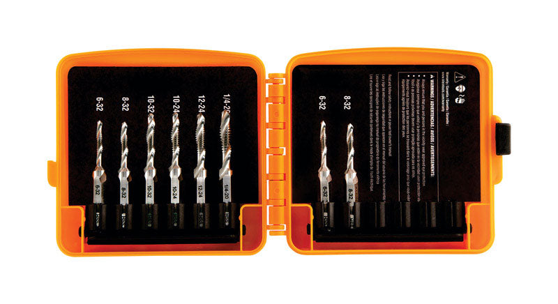 Klein Tools High Speed Steel Drill and Tap Bit Set 8 pc