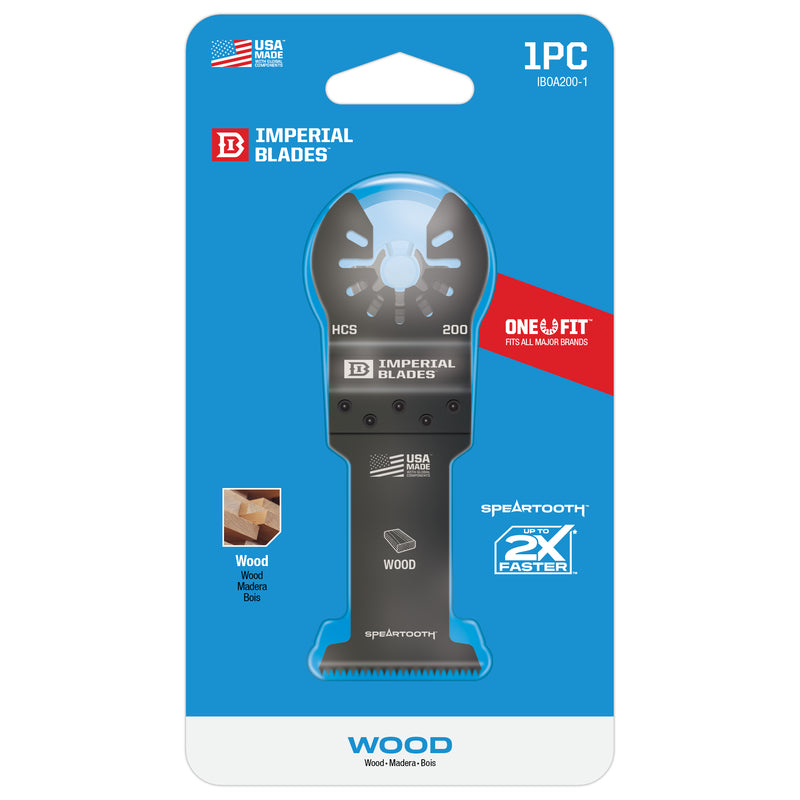 Imperial Blades One Fit 1-3/8 in. L High Carbon Steel Speartooth Fast Wood Saw Blades 1 pk