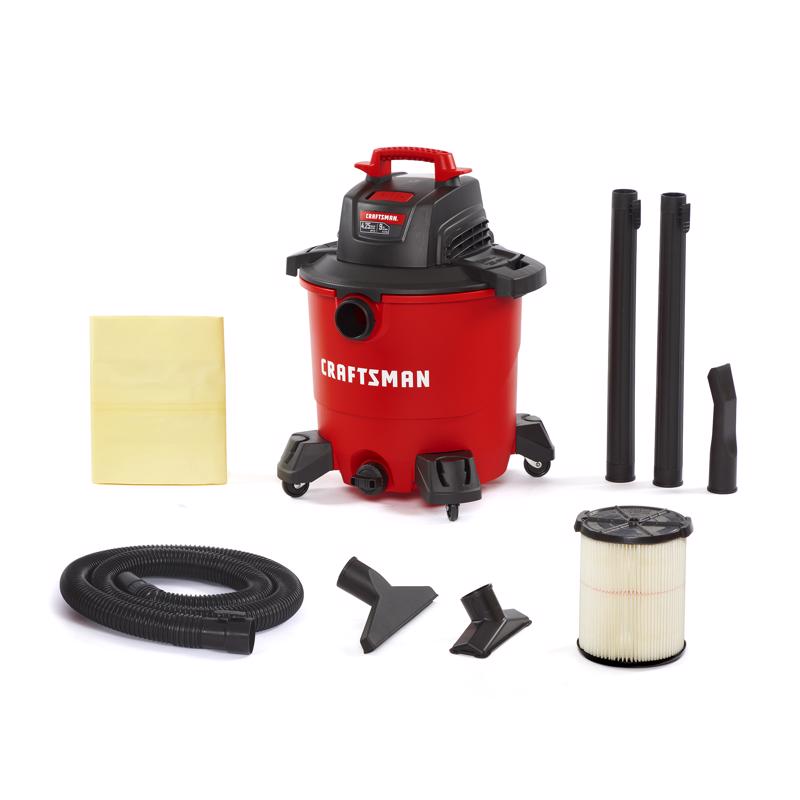 Craftsman 9 gal Corded Wet/Dry Vacuum 8.3 amps 120 V 4.25 HP
