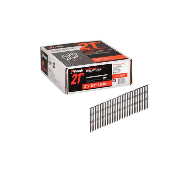 Paslode 3 in. L X 16 Ga. Angled Strip Brite Framing Nails 21 deg 2,000 pk