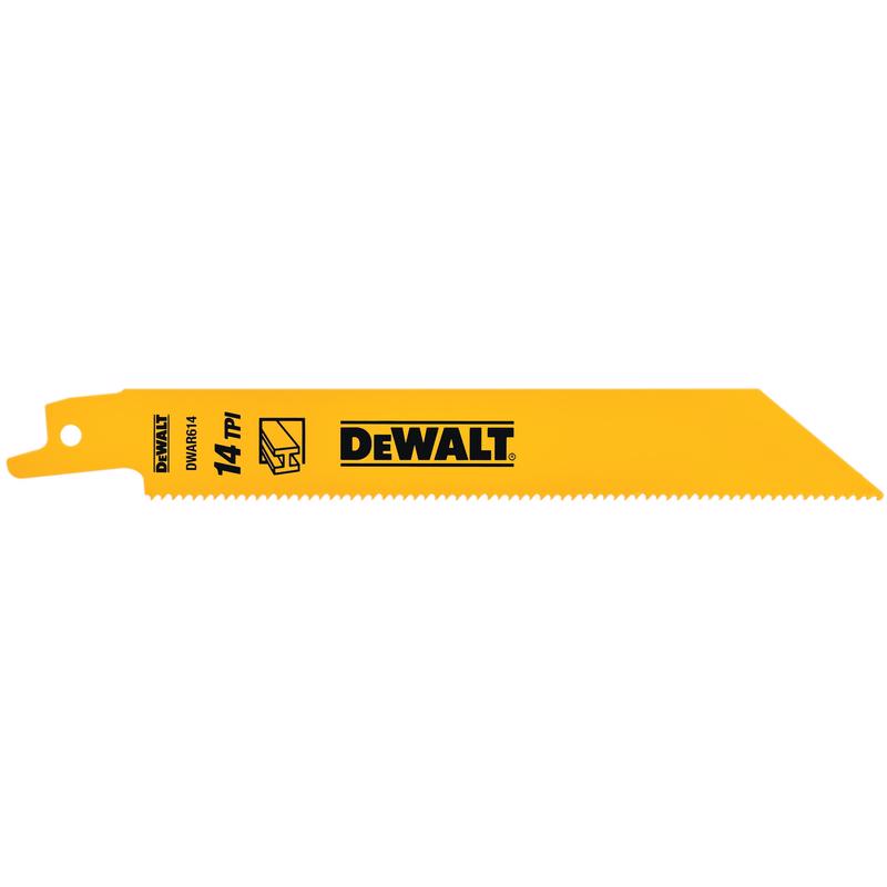 DeWalt 6 in. Bi-Metal Reciprocating Saw Blade 14 TPI 1 blade