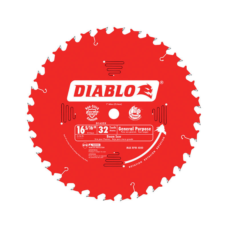 Diablo 16-5/16 in. D X 1 in. GP TiCo Hi-Density Carbide Circular Saw Blade 32 teeth 1 pk