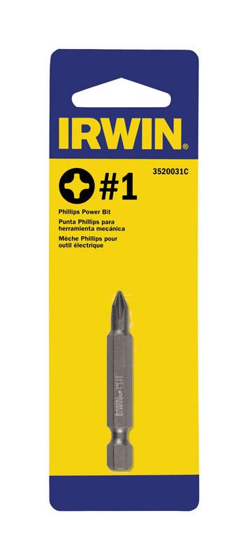 Irwin Phillips #1 X 1-15/16 in. L Power Bit S2 Tool Steel 1 pc