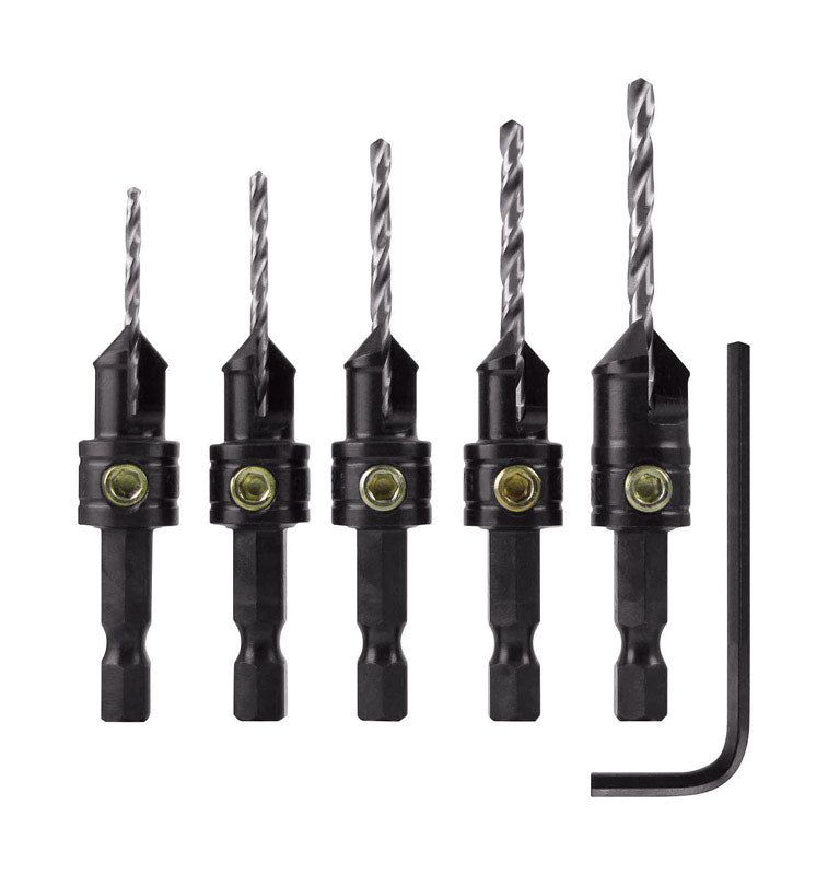Make it Snappy 5/64 3/32 7/64 1/8 9/64 in. Steel Countersink Set 5 pc