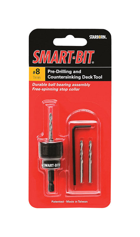 Starborn Smart-Bit #8 Stainless Steel Pre-Drilling and Countersinking Tool 4 pc