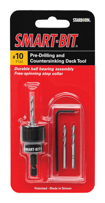 Starborn Smart-Bit #10 Stainless Steel Pre-Drilling and Countersinking Tool 4 pc