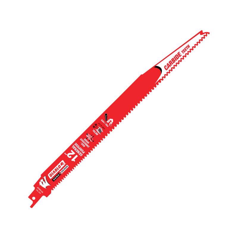 Diablo Demo Demon 12 in. Carbide Reciprocating Saw Blade 6/9 TPI 1 pk