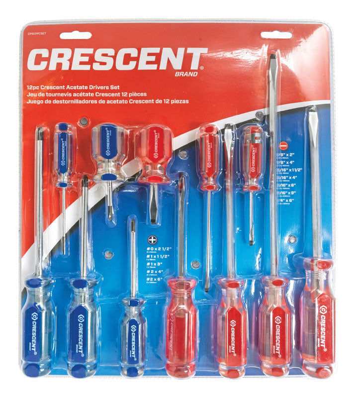 Crescent Phillips/Slotted Screwdriver Set 12 pc