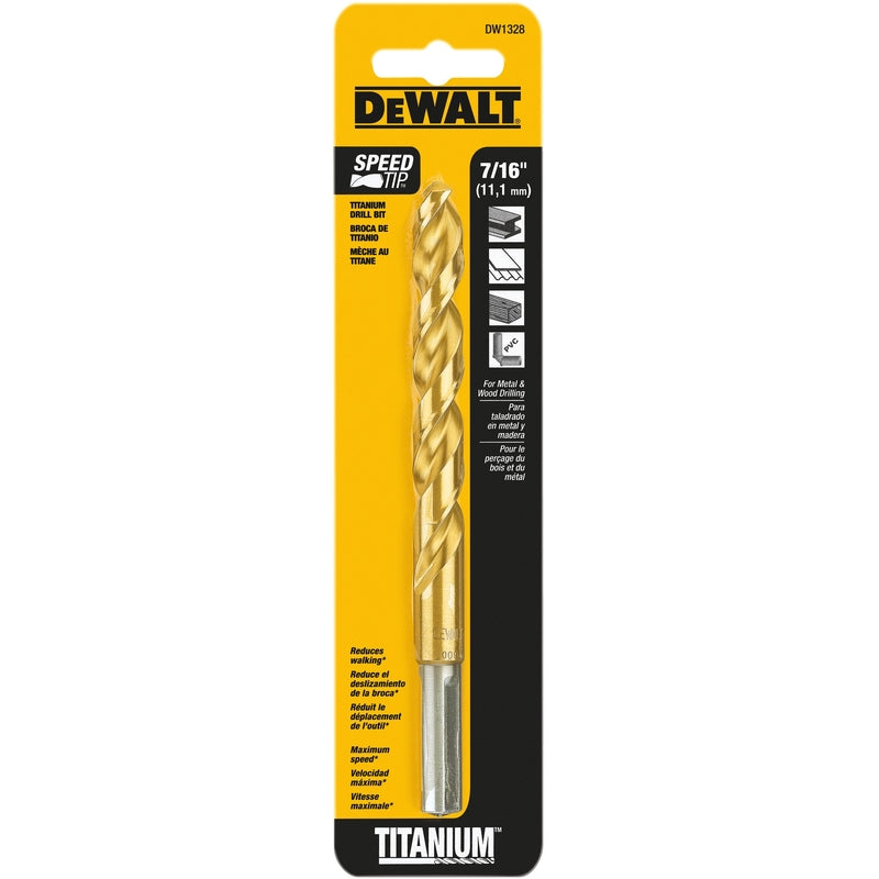 DeWalt 7/16 in. X 5-1/2 in. L High Speed Steel Split Point Drill Bit Straight Shank 1 pc