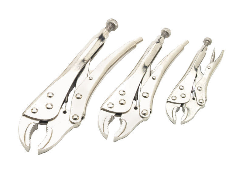 Performance Tool 3 pc Drop Forged Steel Locking Pliers Set