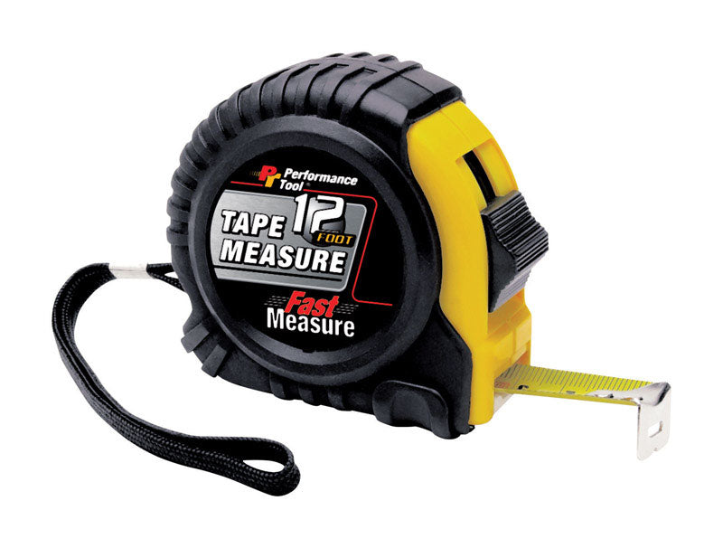 Performance Tool 12 ft. L X 5/8 in. W Tape Measure 1 pk