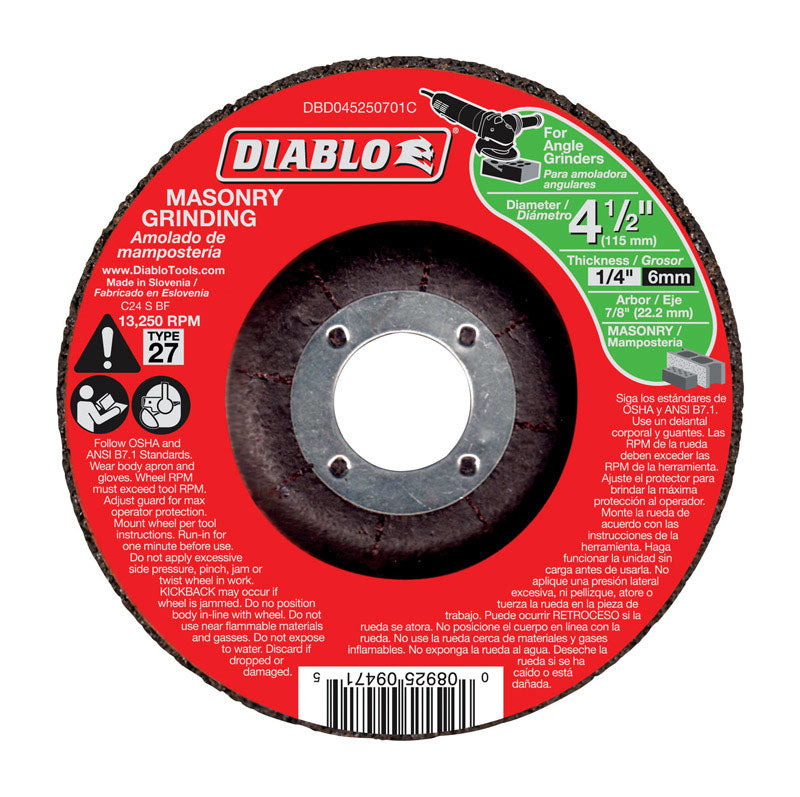 Diablo 4-1/2 in. D X 7/8 in. Silicon Carbide Masonry Circular Cut-Off Disc 1 pc